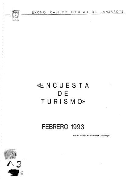 Encuesta de turismo 1993 en TEXTOS 